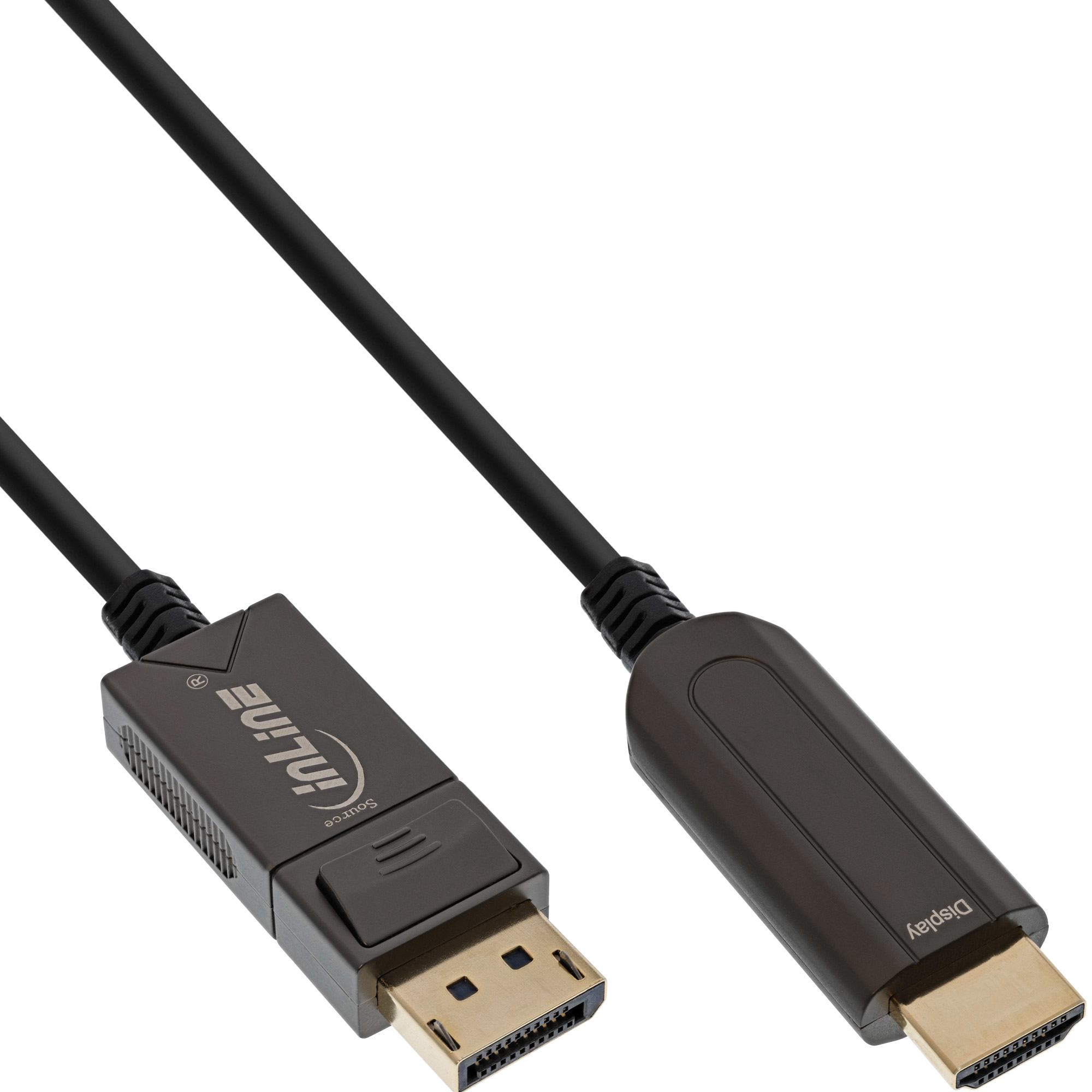 InLine DisplayPort zu HDMI AOC Konverter Kabel - 4K/60Hz - schwarz - 15m