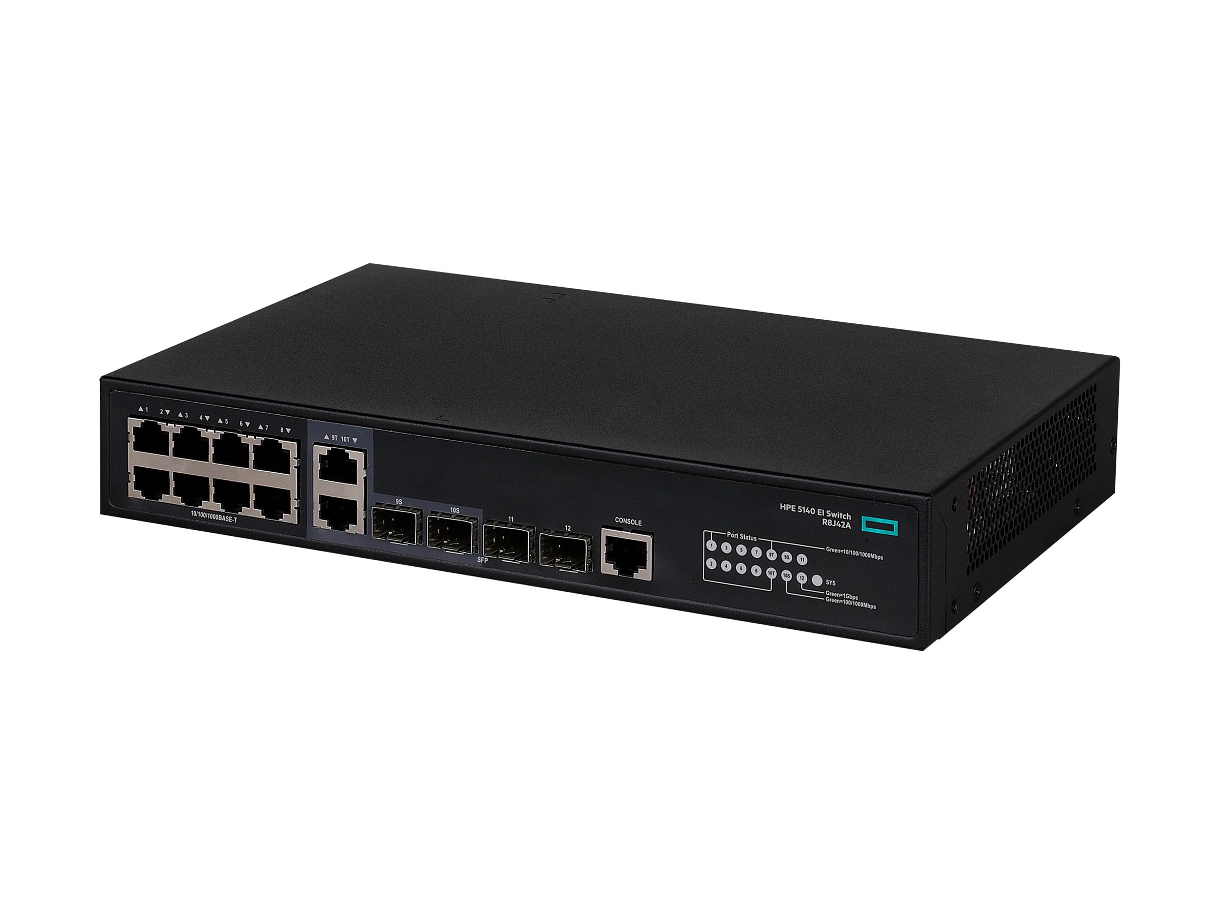 HPE FlexNetwork 5140 8G 2SFP 2XGT Combo EI - Switch - PoE+