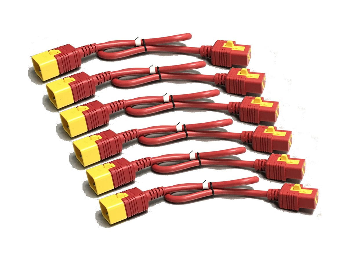 APC Power Cord Kit - Stromkabel - IEC 60320 C19 zu IEC 60320 C20 - 16 A - 61 cm - Rot (Packung mit 6)