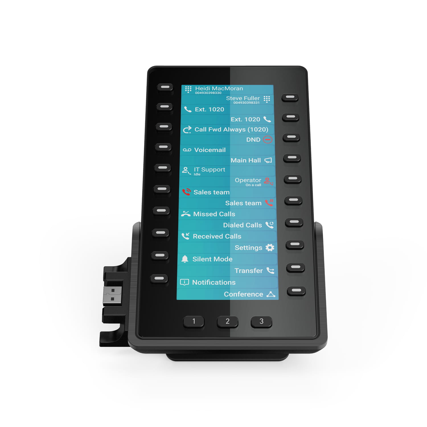Snom D8C, Smartphone, Kabelloses Mobilteil, Freisprecheinrichtung, Anrufer-Identifikation, Schwarz