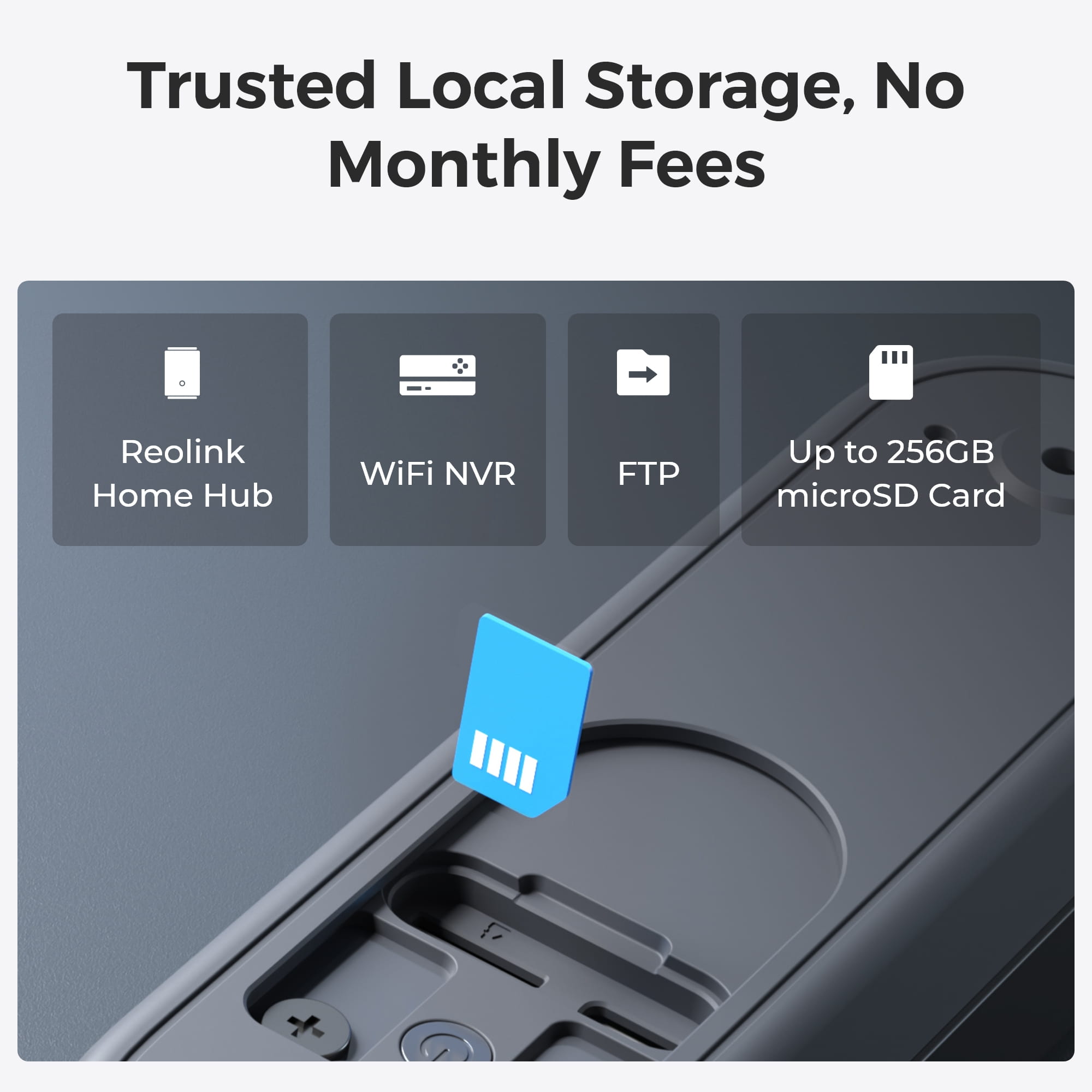 Reolink D340B w/ Chime + 64GB SD, 4 MP, 2048 x 2048 Pixel, CMOS, 25,4 / 3,11 mm (1 / 3.11"), 15 fps, 180°