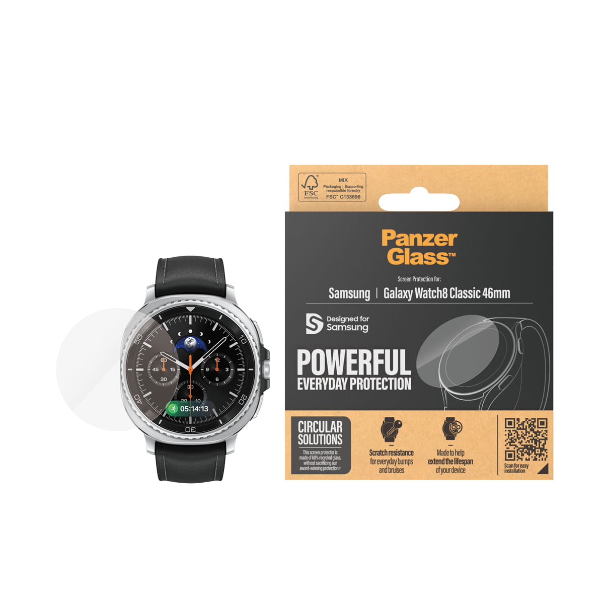 PanzerGlass Bildschirmschutz für Smartwatch - Glas - für Samsung Galaxy Watch8 Classic (46 mm)
