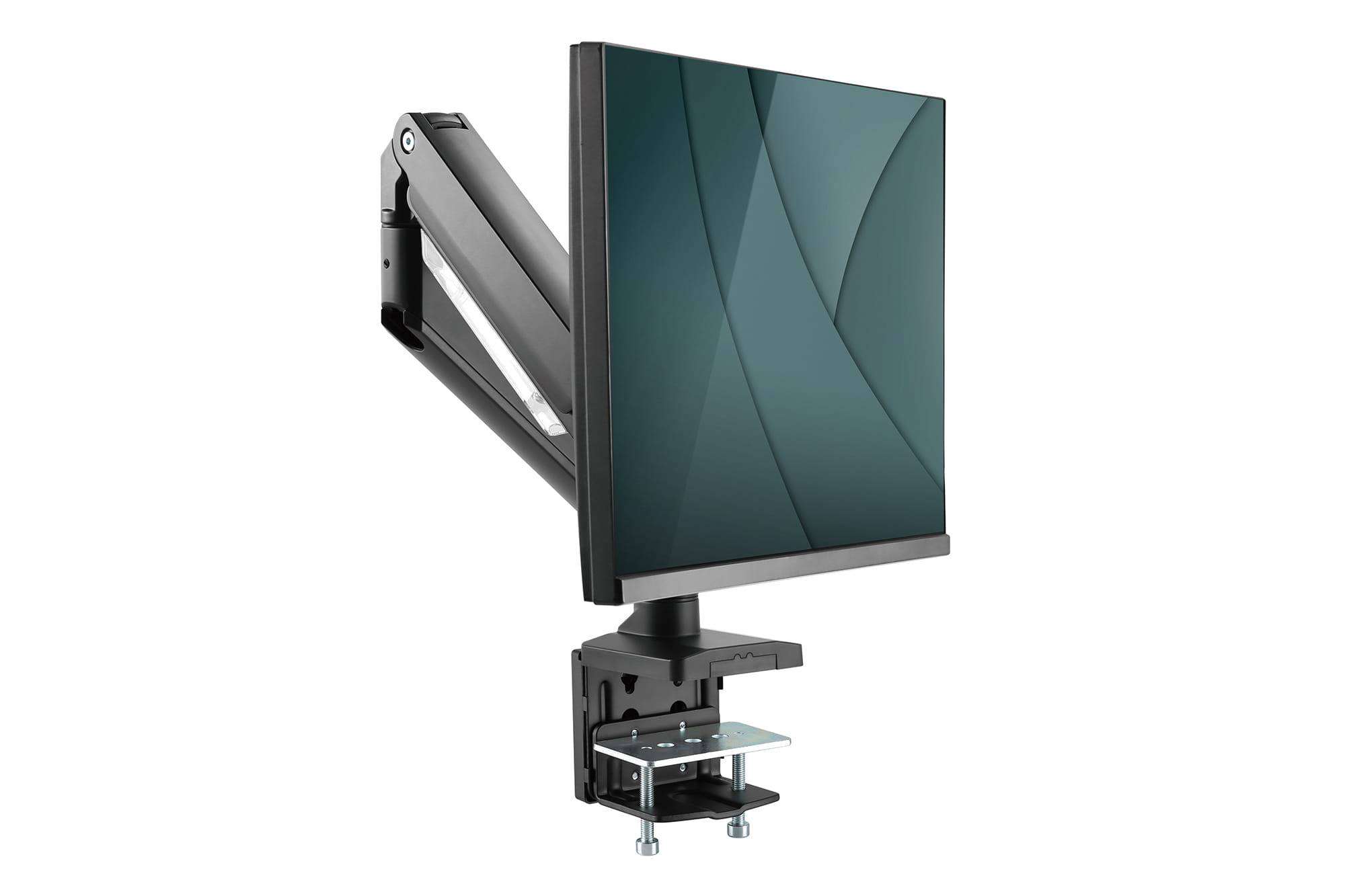 DIGITUS Single Monitorhalter mit Gasdruckfeder und Klemmbefestigung
