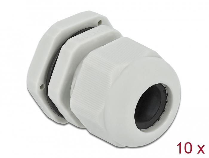 Delock PG16 - Kabelverschraubung - Grau (Packung mit 10)