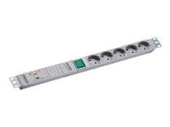 Bachmann Steckdosenleiste (Rack - einbaufähig) - Ausgangsanschlüsse: 5 - 1U - 48.3 cm (19")