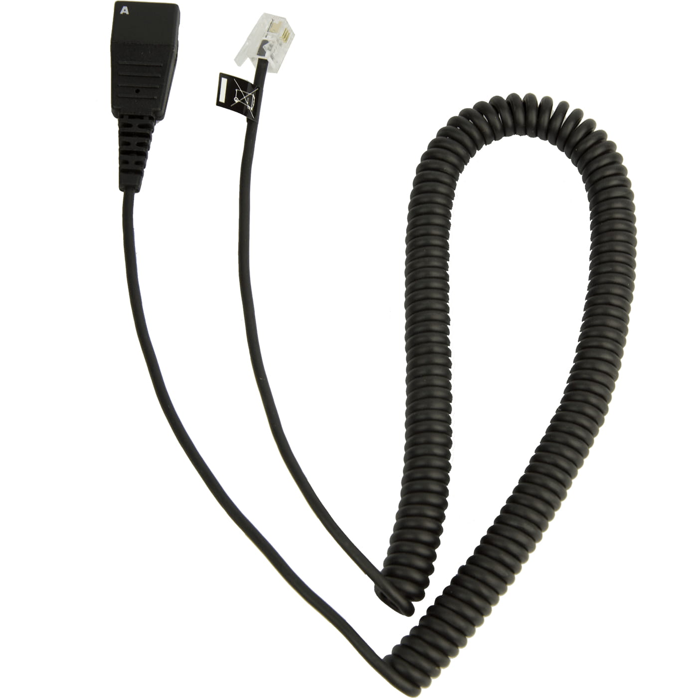 Jabra Kabelunterteil QD auf RJ10 (Lucent/Cisco, 2 m, spiral)