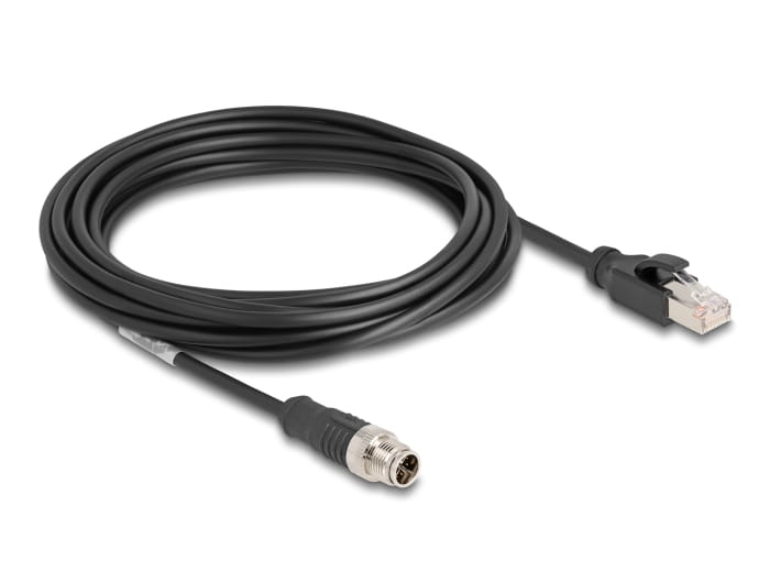 Delock Netzwerkkabel - 8 pin M12-X (M) zu RJ-45 (M)
