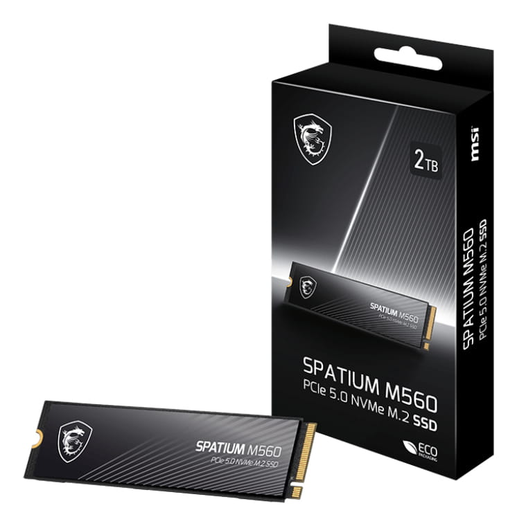 MSI SPATIUM M560 - SSD - 2 TB - intern - M.2 2280 - PCI Express 5.0 x4 (NVMe)