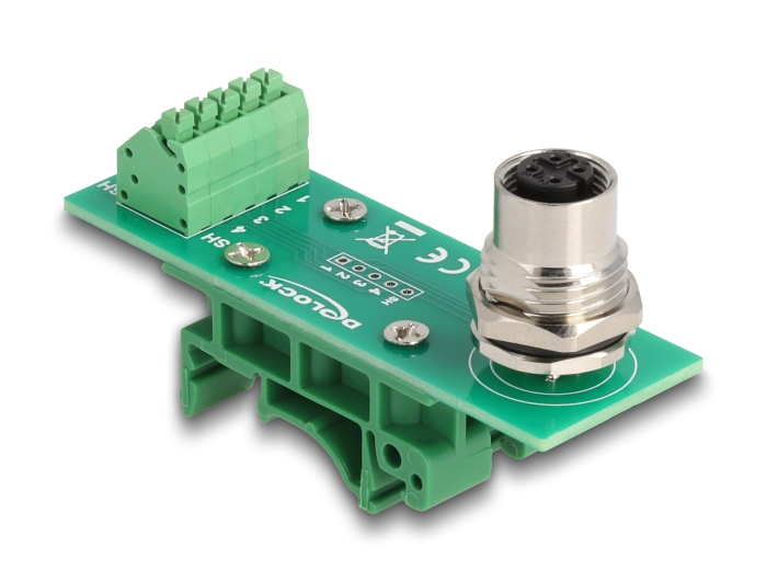 Delock Netzwerkadapter - M12-A 4-polig (W)