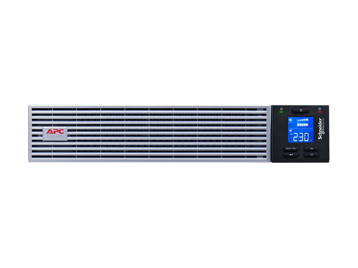 APC Easy UPS On-Line - USV (Rack - einbaufähig) - Wechselstrom 230 V - 2700 Watt - 3000 VA - 1 x Batterie - Lithium-Ionen - RS-232, USB - Ausgangsanschlüsse: 7 - 2U - 48.3 cm (19")