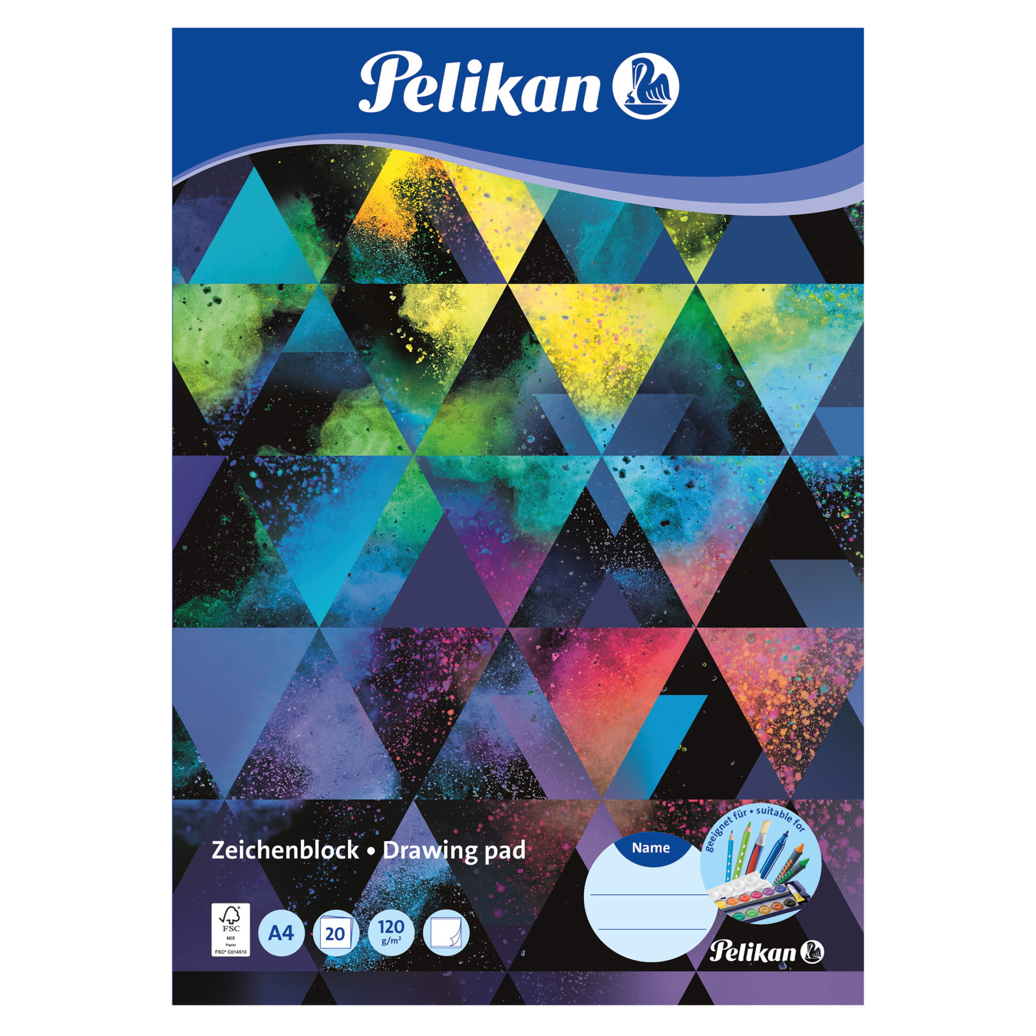 Pelikan 236782, Kunstdruckpapierblock, 120 g/m², 20 Blätter Pelikan 236782, Kunstdruckpapierblock, 120 g/m², 20 Blätter