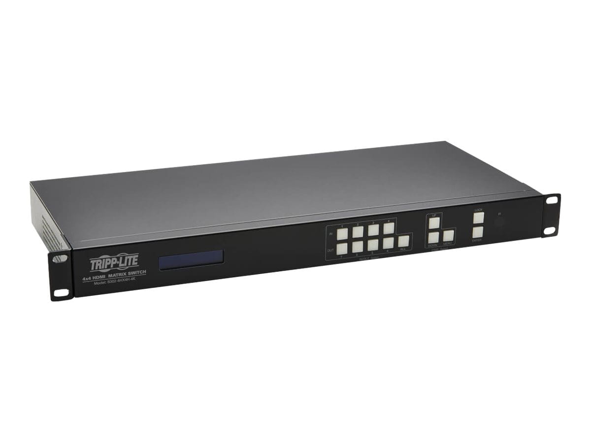 4x4 HDMI Matrix Switch/Splitter with Audio Extractor, Remote Access and Multi-Resolution Support, 4K 60 Hz, HDR