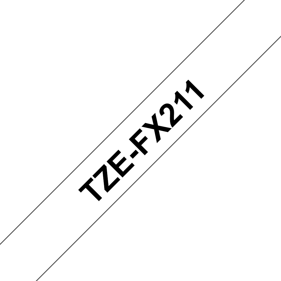 Brother TZe-FX211 - Schwarz auf Weiß - Rolle (0,6 cm x 8 m)
