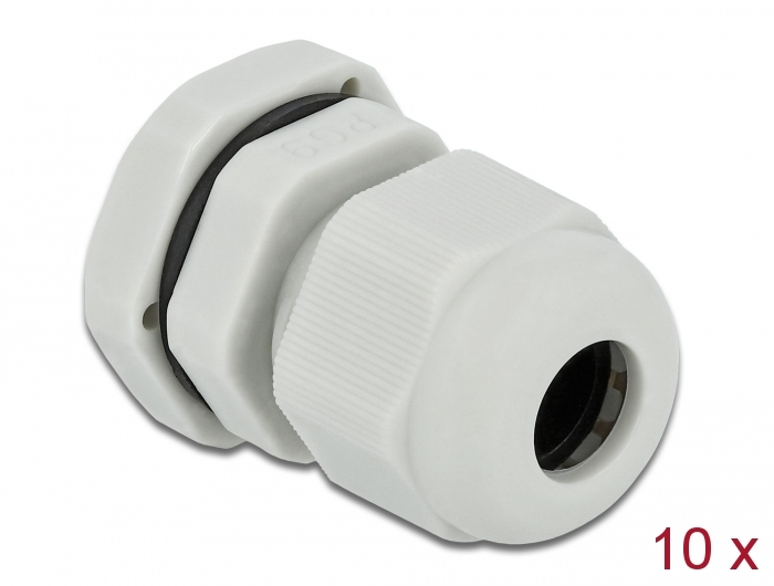 Delock PG9 - Kabelverschraubung - Grau (Packung
