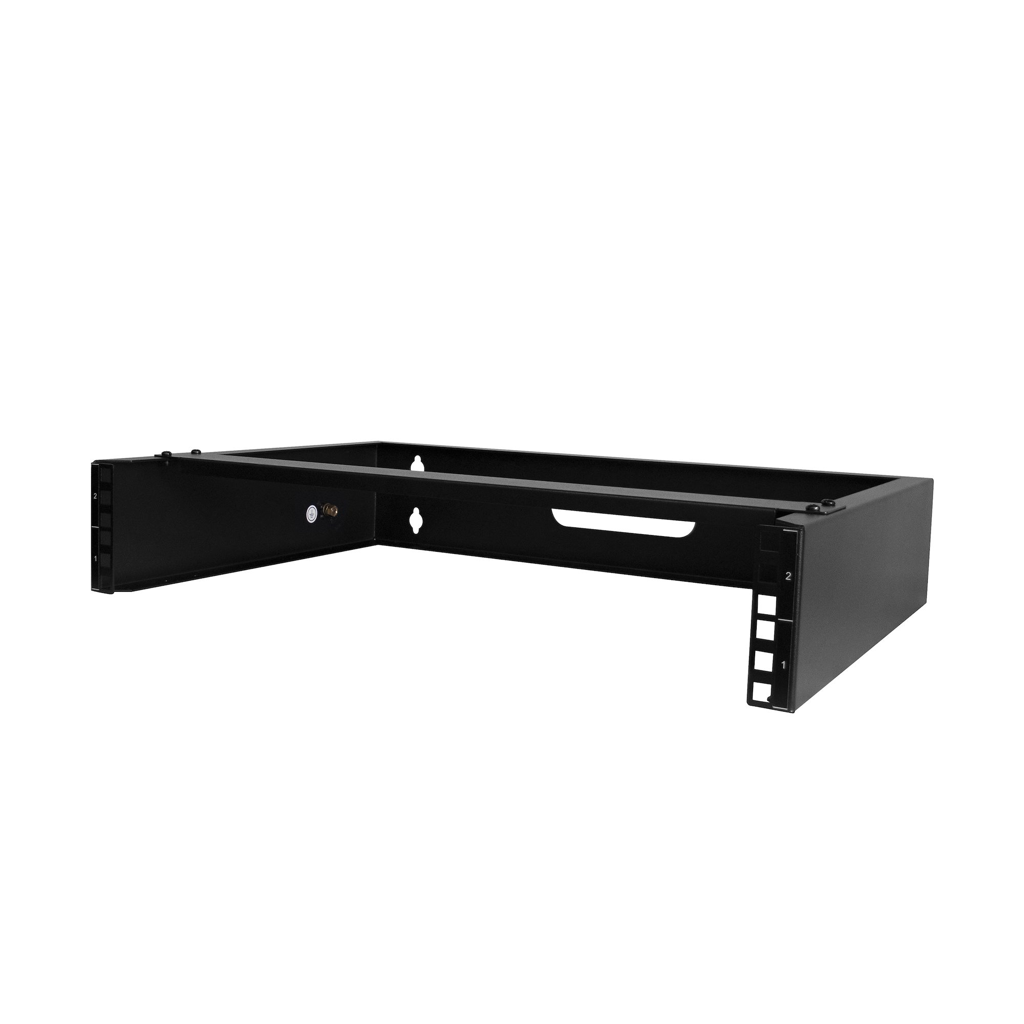 StarTech.com 2HE Wandmontage Netzwerkschrank klein - 19 Zoll Patchhalter - Netzgerät-Montageklammer - geeignet für Wandmontage - Schwarz - 2U - 48.3 cm (19")