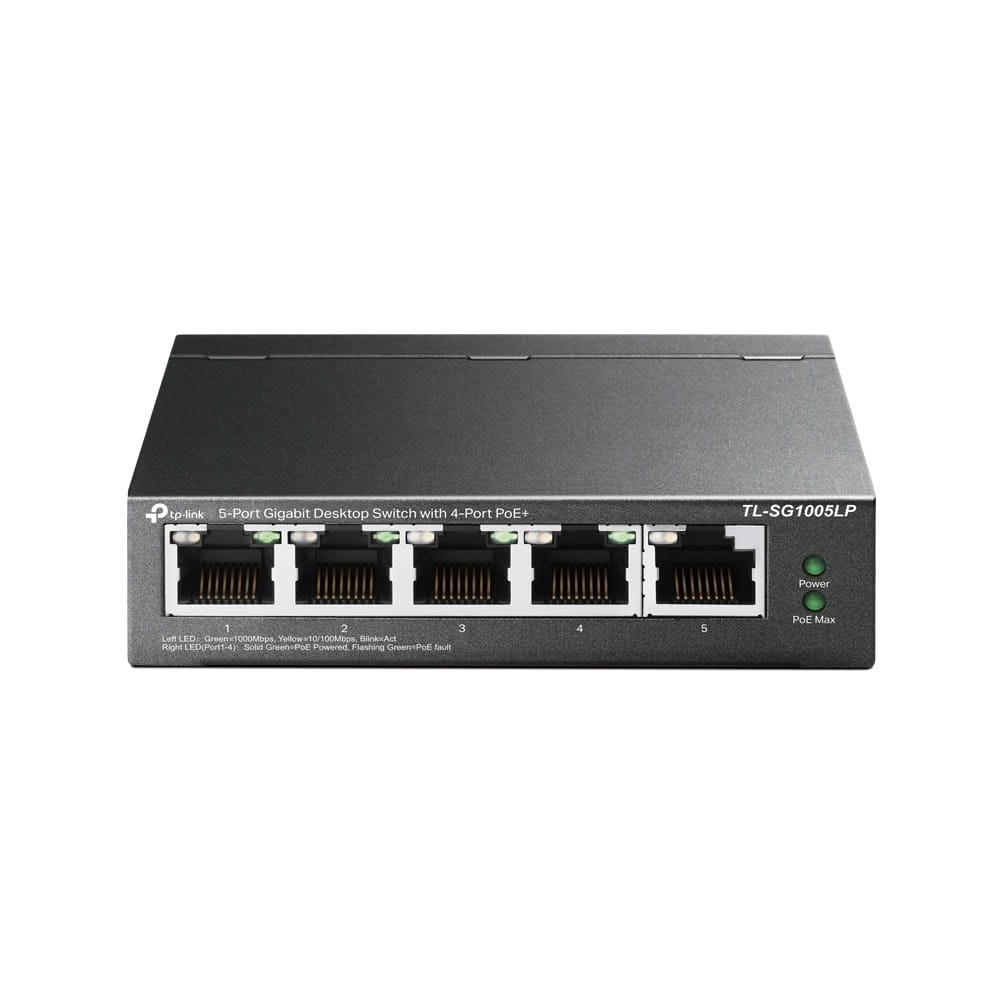 TP-LINK TL-SG1005LP - V1 - Switch - unmanaged - 5 x 10/100/1000 (4 PoE+)
