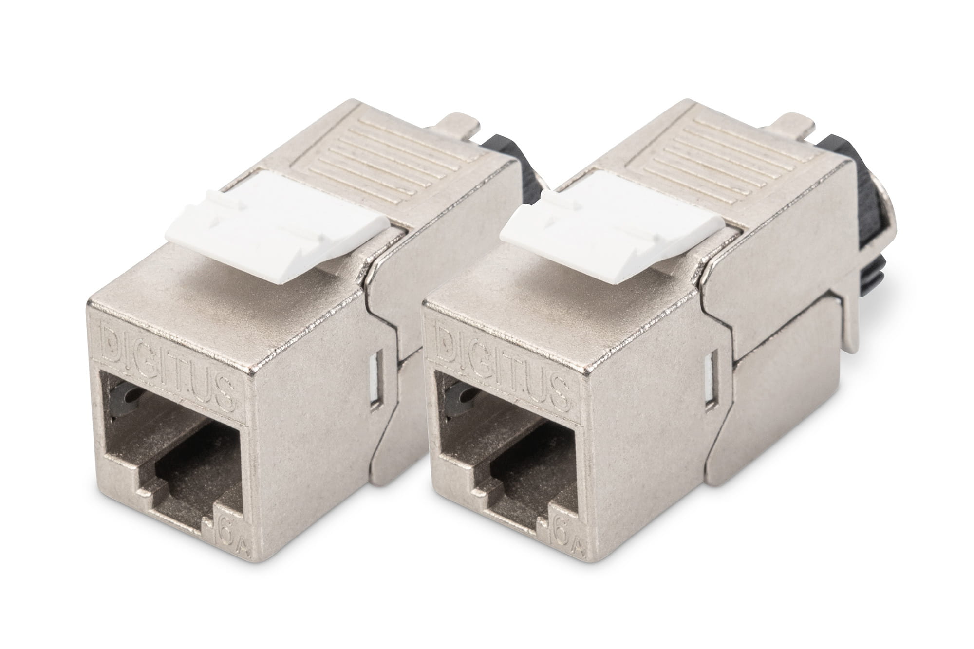 DIGITUS Modulare Eingabe - Keystone, mit Kabelmanagement - CAT 6a - abgeschirmt - RJ-45 (Packung mit 2)