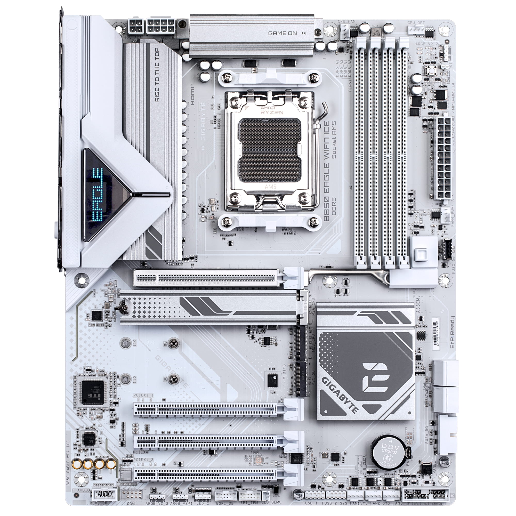 Gigabyte B850 EAGLE WIFI7 ICE - Motherboard - ATX - Socket AM5 - AMD B850 Chipsatz - USB-C 3.2 Gen 1, USB 3.2 Gen 1, USB 3.2 Gen 2 - Bluetooth, 2.5 Gigabit LAN, Wi-Fi 7 - Onboard-Grafik (CPU erforderlich)