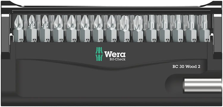 Wera 2 SB, 30 Stück(e), PH 2, PZ 1, PZ 2, PZ 3, TX10, TX15, TX20, TX25, TX30, TX40, 274 g, Box