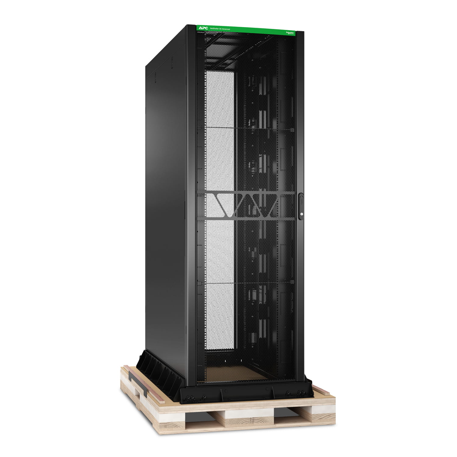 APC NetShelter SX Advanced - Schrank Netzwerkschrank - bodenstehend - Schwarz - 48U - 48.3 cm (19")