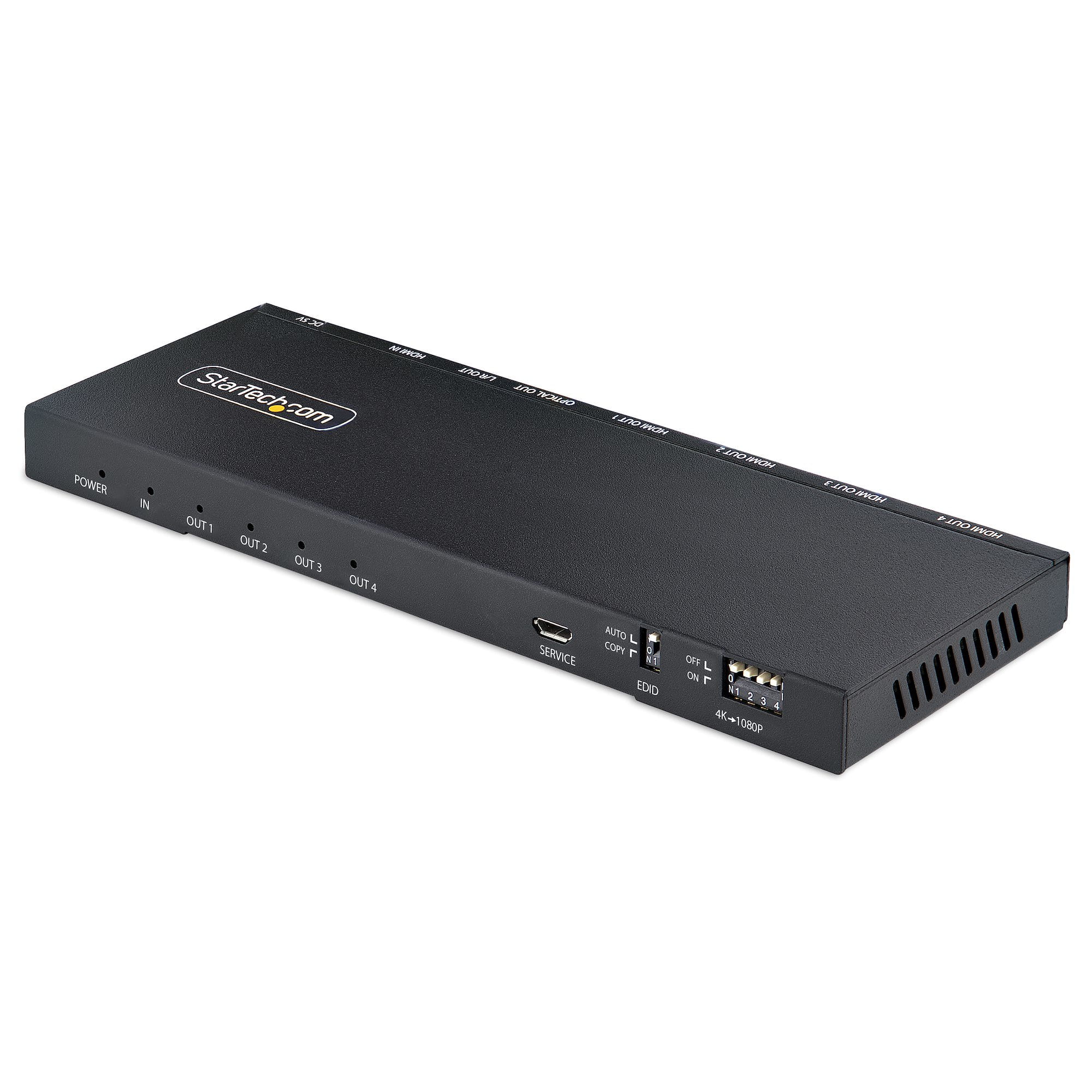 StarTech.com 4-Port 4K HDMI Splitter 1x4, 4K