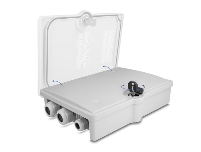 Delock Glasfaser-Verteilerbox - IP55, wasserdicht