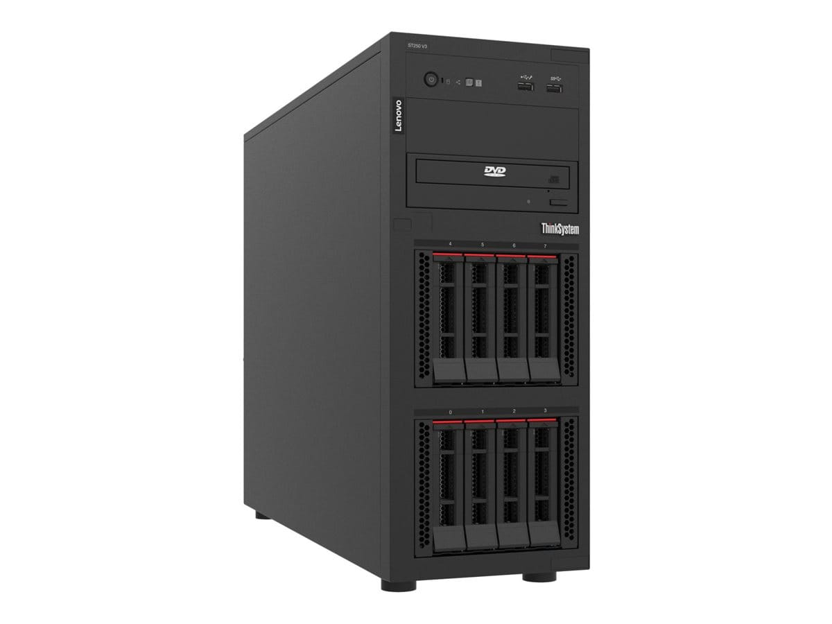 Lenovo ThinkSystem ST250 V3 7DCE - Server - Tower - 4U - 1-Weg - 1 x Xeon E-2434 / 3.4 GHz - RAM 16 GB - Hot-Swap 8.9 cm (3.5")