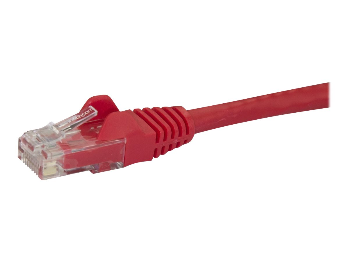StarTech.com 10m CAT6 Ethernet Cable, 10 Gigabit Snagless RJ45 650MHz 100W PoE Patch Cord, CAT 6 10GbE UTP Network Cable w/Strain Relief, Red, Wiring is UL Certified/TIA - Category 6 - 24AWG (N6PATC10MRD)