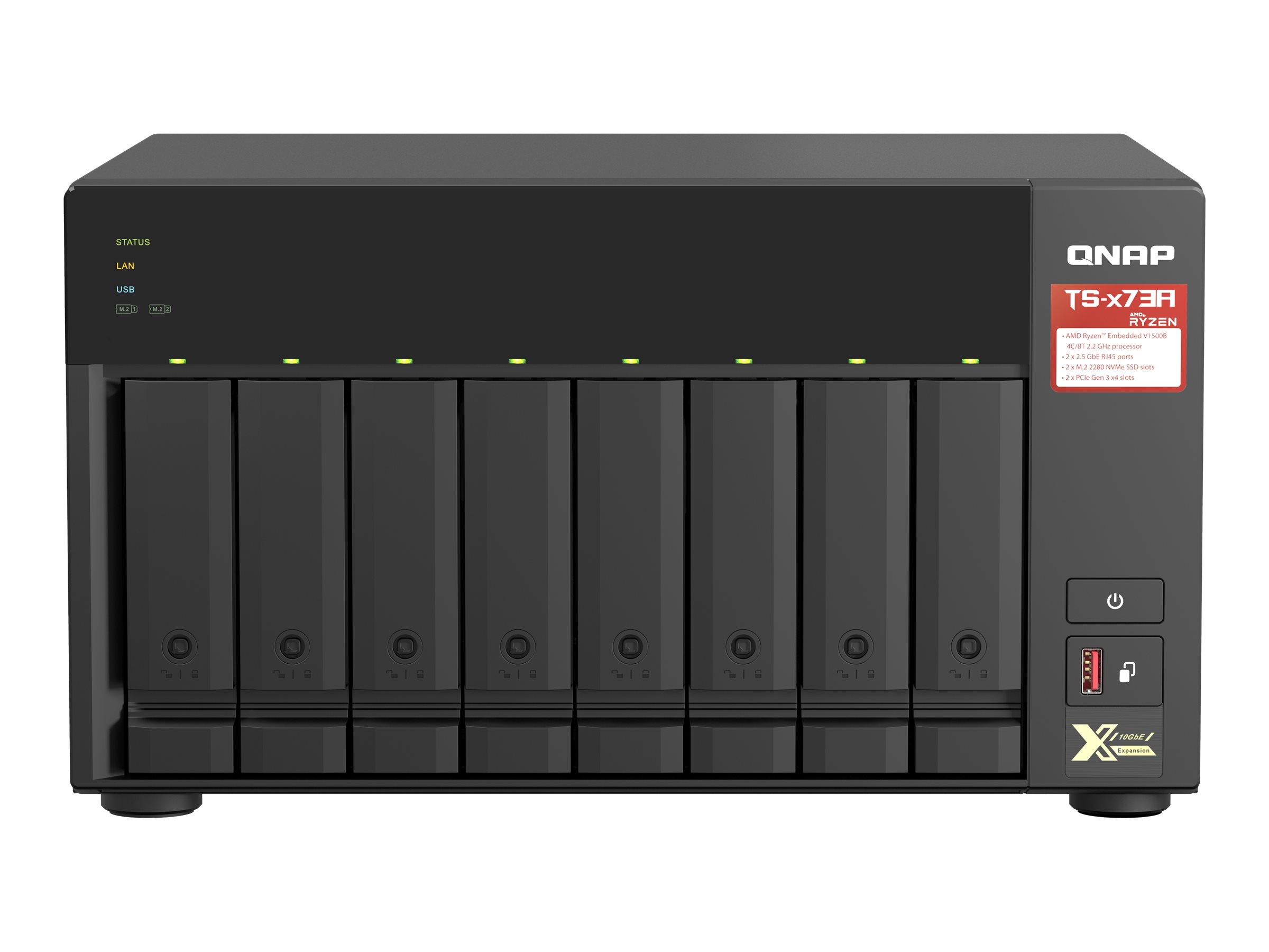 QNAP TS-873A - NAS-Server - 8 Schächte - SATA