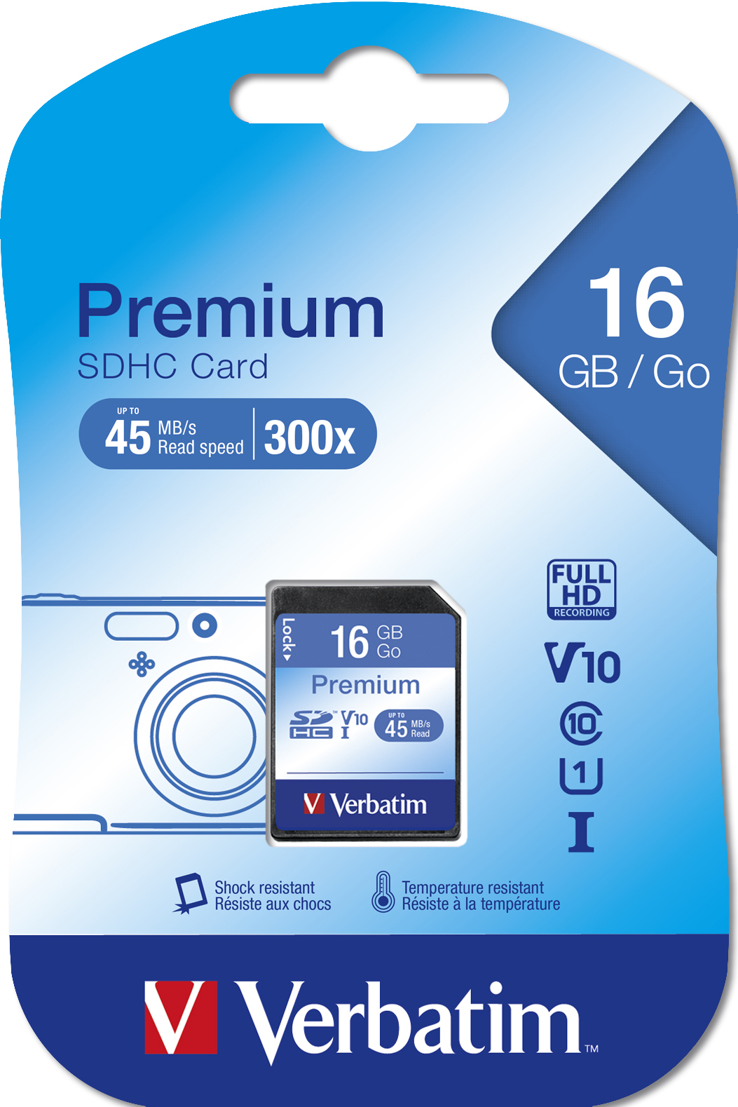 Verbatim Flash-Speicherkarte - 16 GB - Class 10