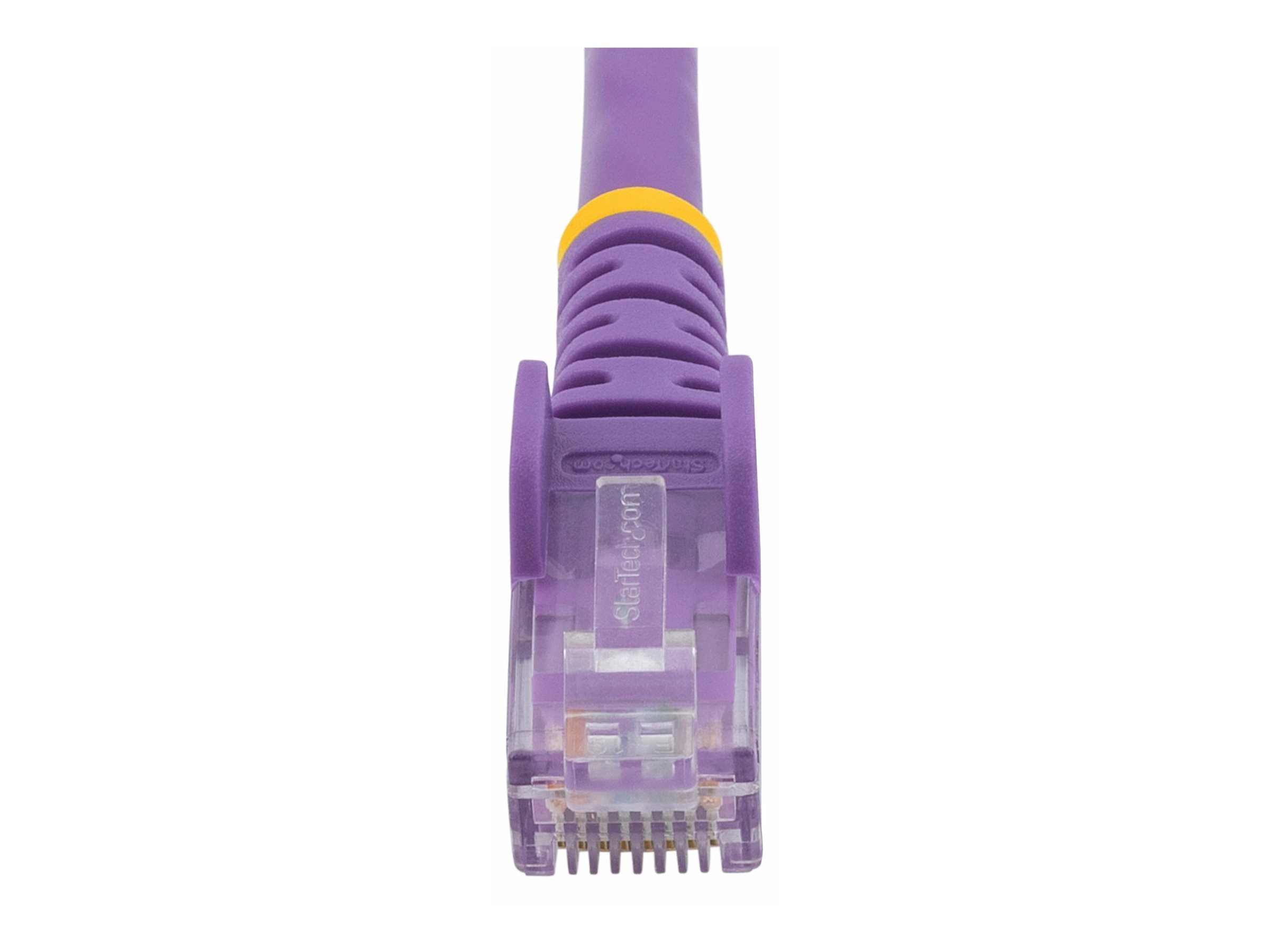 StarTech.com 7.5m CAT6 Ethernet Cable, 10 Gigabit Snagless RJ45 650MHz 100W PoE Patch Cord, CAT 6 10GbE UTP Network Cable w/Strain Relief, Purple, Wiring is UL Certified/TIA - Category 6 - 24AWG (N6PATC750CMPL)
