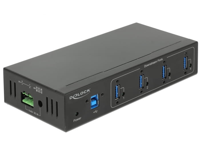 Delock External Industry Hub 4 x USB 3.0 Type-A
