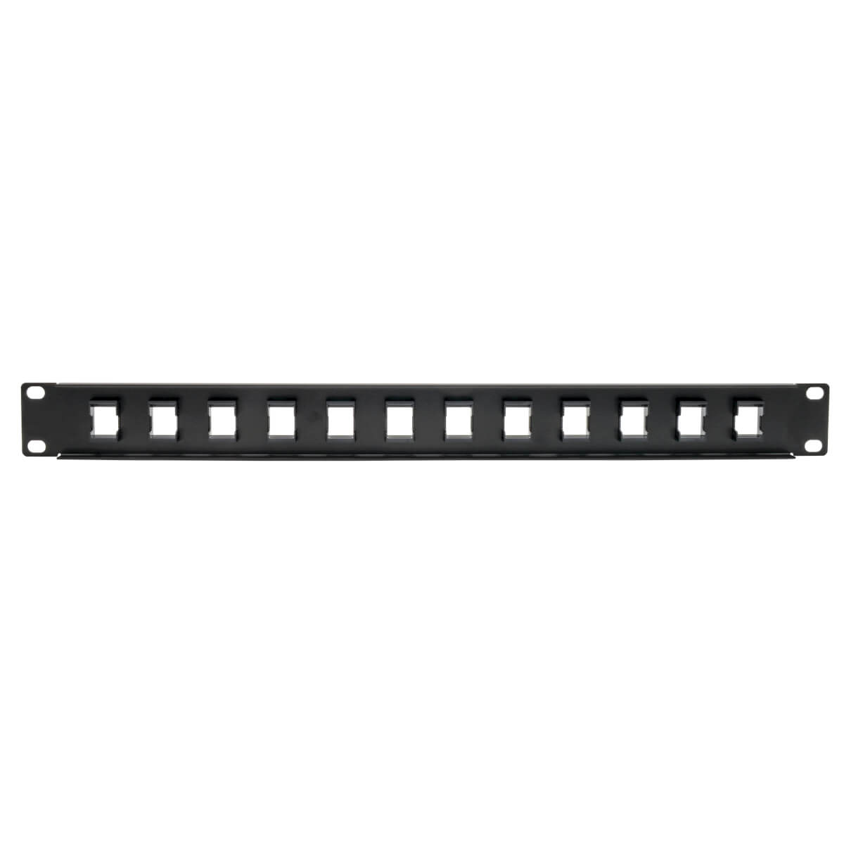Tripp Eaton Tripp Lite Series 12-Port 1U Rack-Mount Unshielded Blank Keystone/Multimedia Patch Panel, RJ45 Ethernet, USB, HDMI, Cat5e/6 - Patch Panel - Schwarz - 1U - 48.3 cm (19")