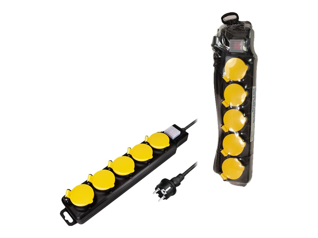 LogiLink Steckdosenleiste - Wechselstrom 250 V - 3680 Watt - Ausgangsanschlüsse: 5 (5 x Stecker CEE 7/3)