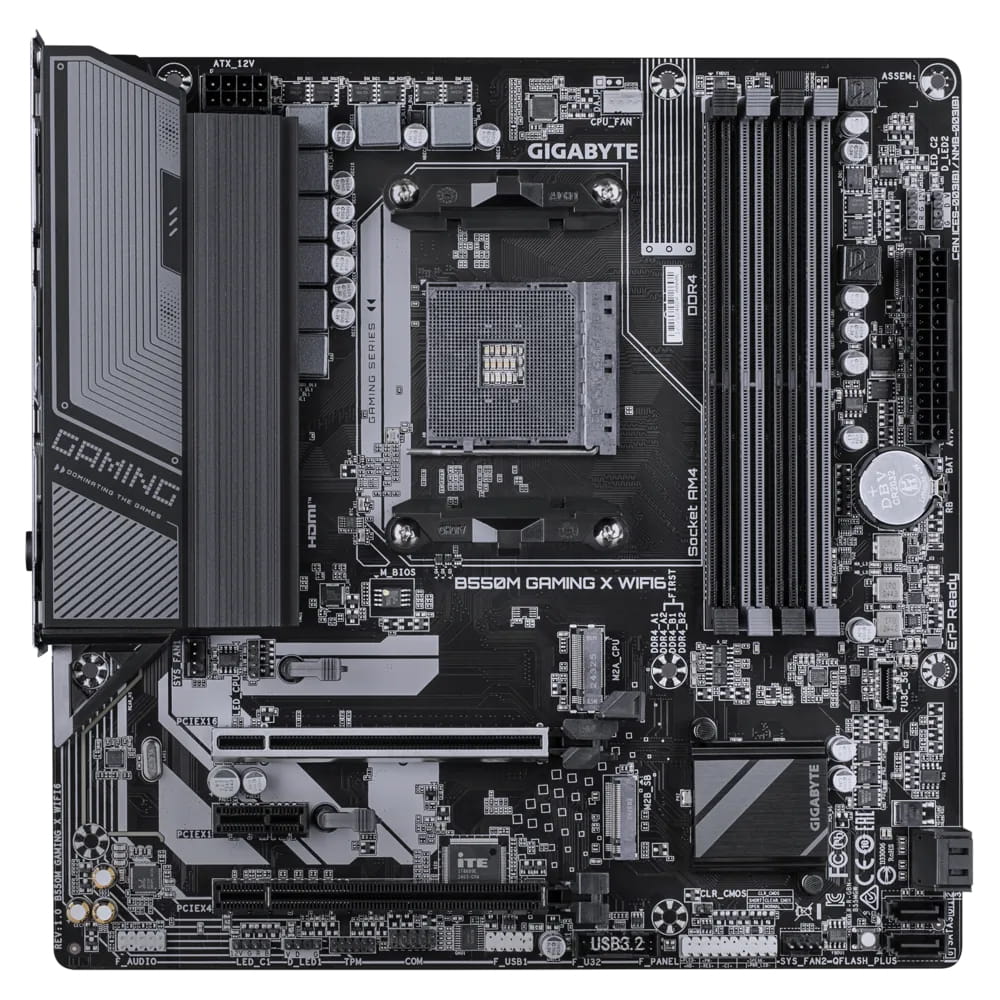 Gigabyte B550M GAMING X WIFI6 - Motherboard - micro ATX - Socket AM4 - AMD B550 Chipsatz - USB 3.2 Gen 1 - Gigabit LAN, Wi-Fi 6, Bluetooth - Onboard-Grafik (CPU erforderlich)
