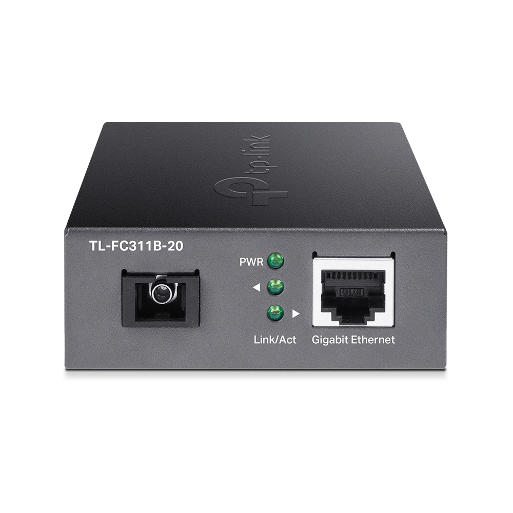 TP-LINK TL-FC311B-20 V2 - Medienkonverter - 1GbE - 1000Base-T, WDM, 1000Base-SC - RJ-45 / SC Single-Modus - bis zu 20 km - 1310 (TX)