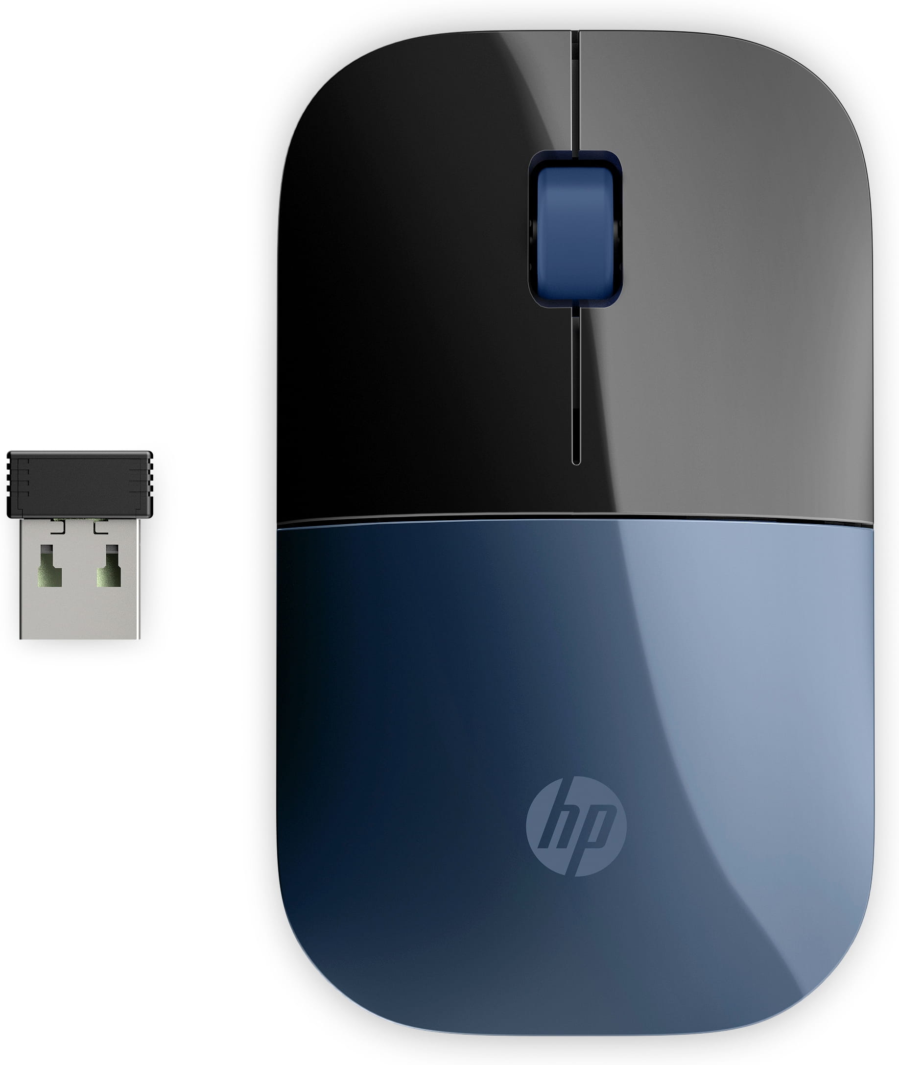 HP Z3700 - Maus - optisch - kabellos - 2.4 GHz - kabelloser Empfänger (USB)