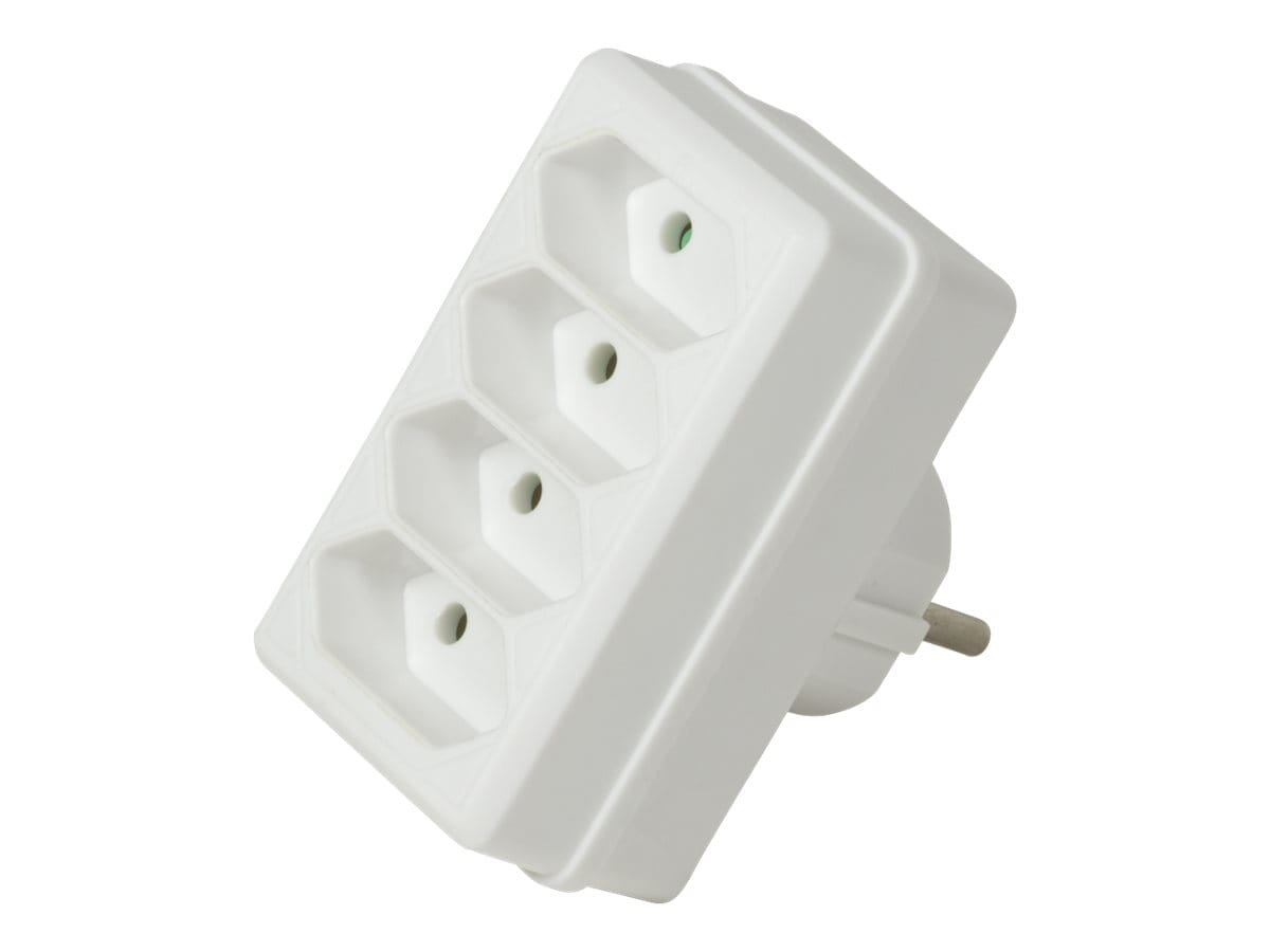 LogiLink Steckdosenleiste - Wechselstrom 250 V - 2300 Watt - Eingabe, Eingang CEE 7/4 - Ausgangsanschlüsse: 4 (Eurostecker)