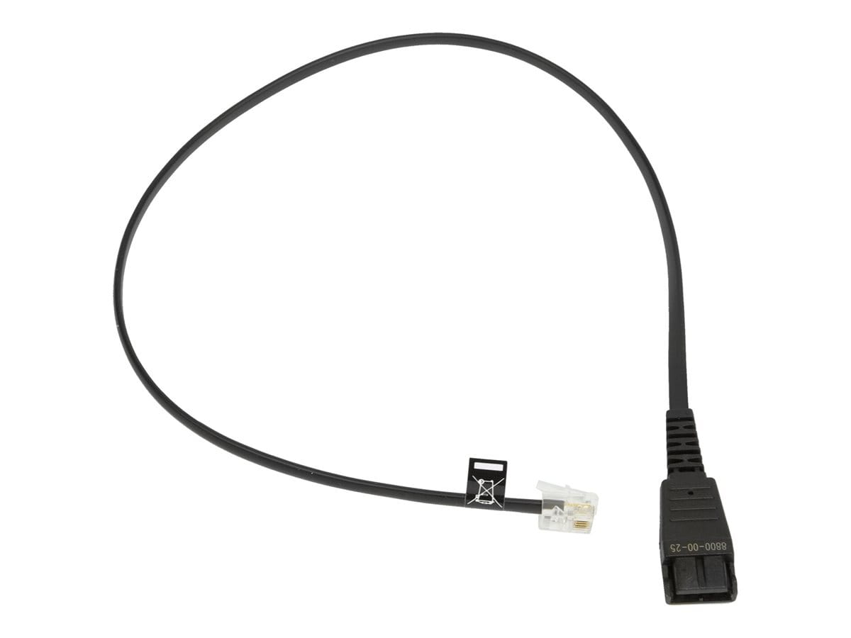 Jabra Kabelunterteil QD auf RJ10 (Siemens, 0,5 m, glatt)