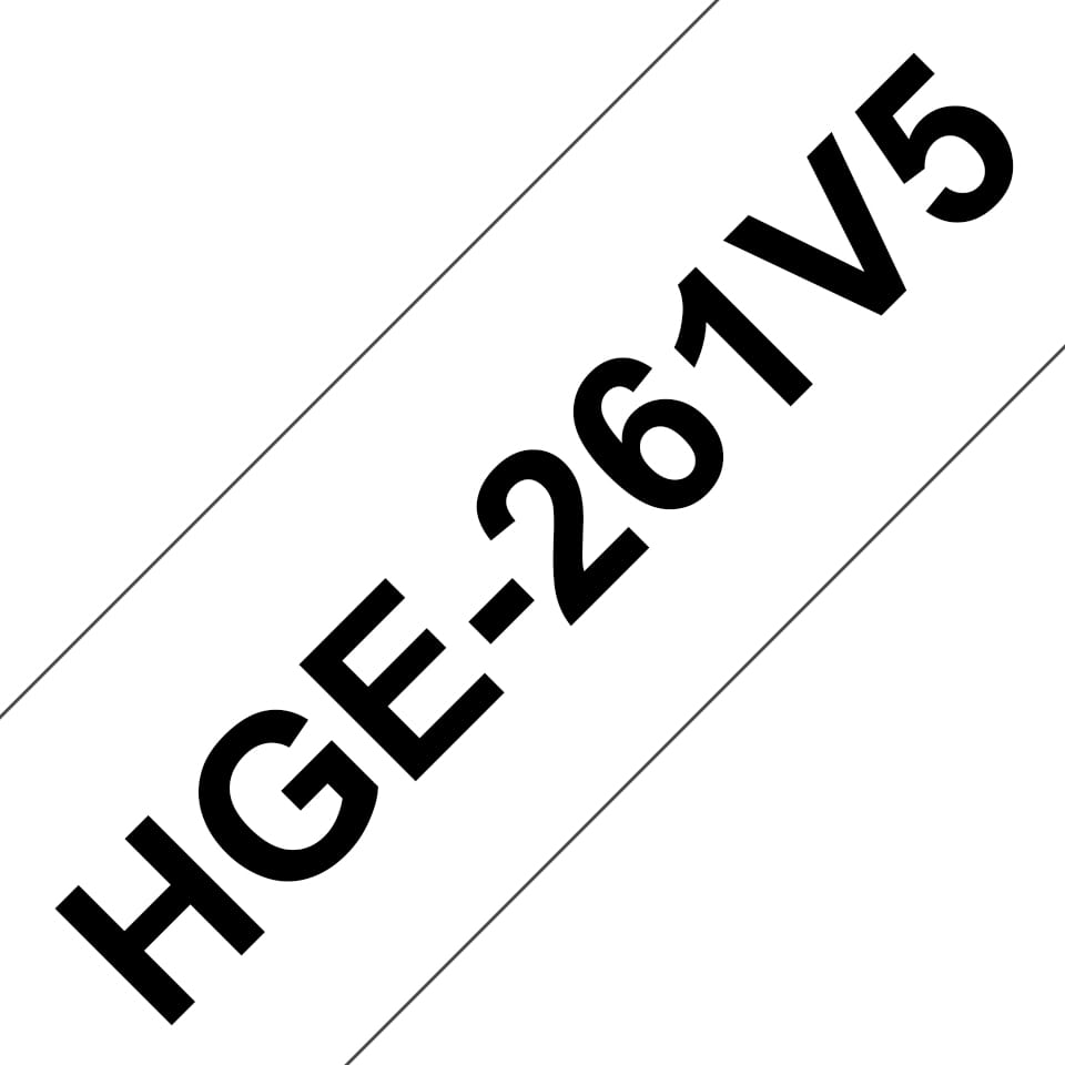 Brother HGE-261V5 - Schwarz auf Weiß - Rolle (3,6 cm x 8 m)