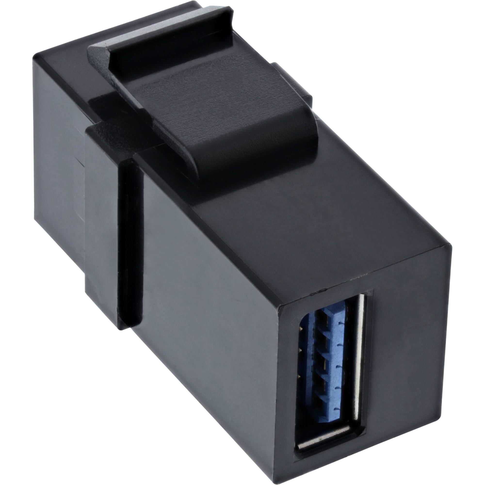 InLine USB 3.1 Keystone Snap-In Einsatz - USB-A Buchse / Buchse - schwarz