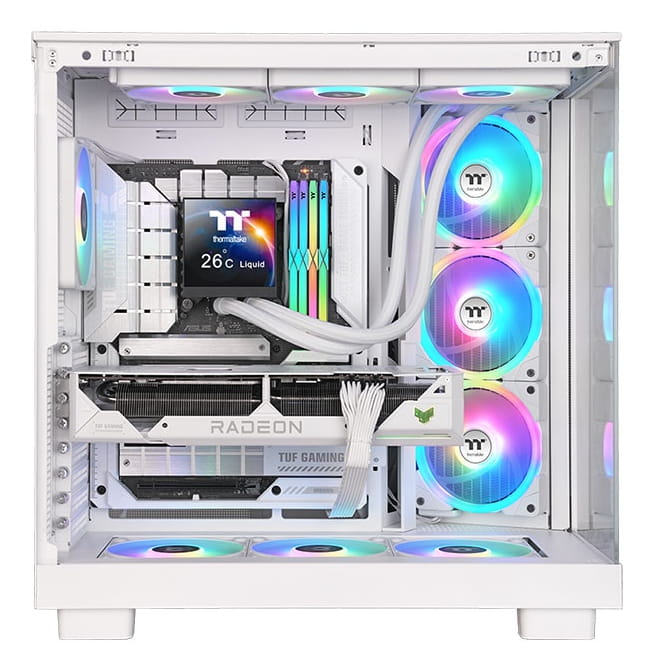Thermaltake MAGFloe 360 Ultra ARGB, All-in-One-Flüssigkeitskühler, 12 cm, 500 RPM, 2000 RPM, Weiß