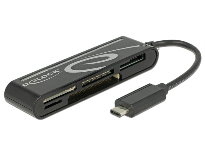 Delock USB 2.0 Card Reader USB Type-C male 5 Slots - Kartenleser - All-in-one (Multi-Format)