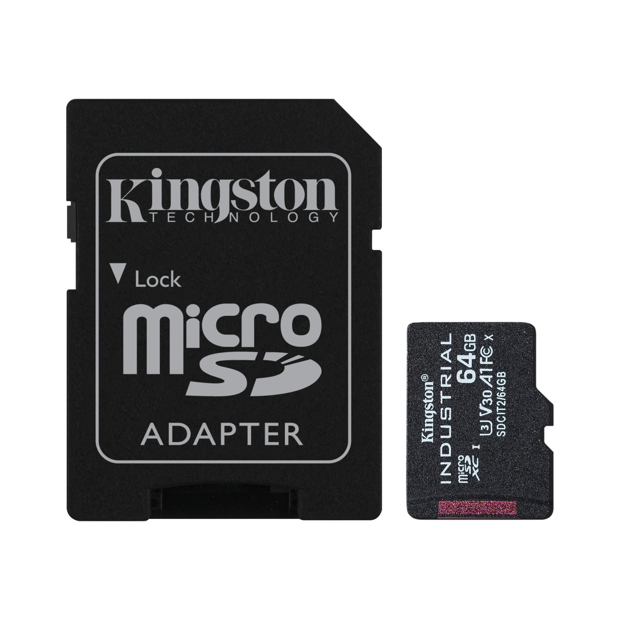 Kingston Industrial - Flash-Speicherkarte (microSDXC-an-SD-Adapter inbegriffen)