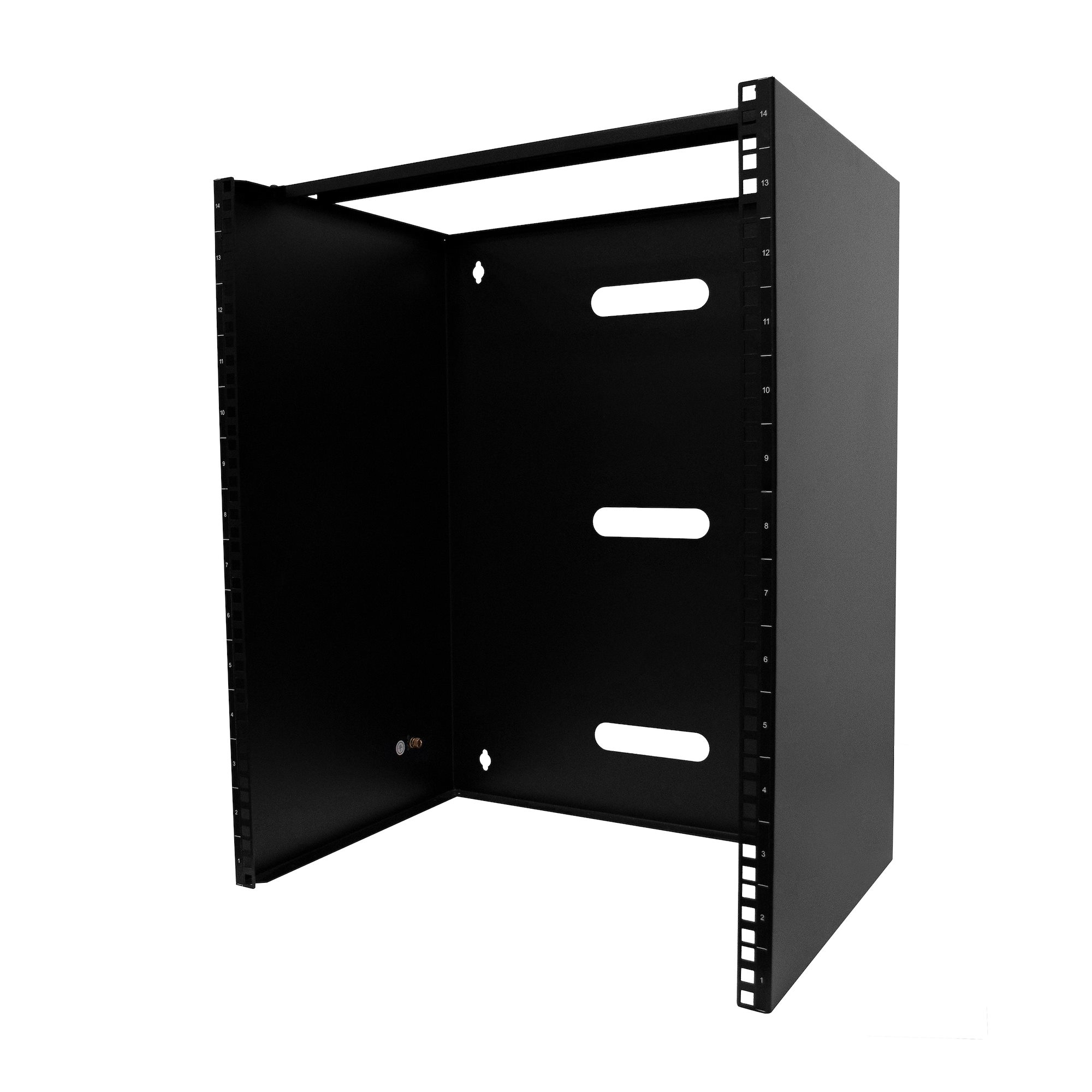 StarTech.com 14HE Netzwerkschrank Wandmontage, 355mm Tiefer Serverschrank - Netzgerät-Montageklammer - geeignet für Wandmontage - Schwarz - 14U - 48.3 cm (19")