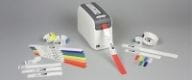 Zebra Z-Band Direct - Polypropylen (PP) - permanenter Acrylklebstoff - perforiert - 6 mil - Blau, Fühlmarke schwarz - 25.4 x 279.4 mm 1200 Stck. (6 Rolle(n)