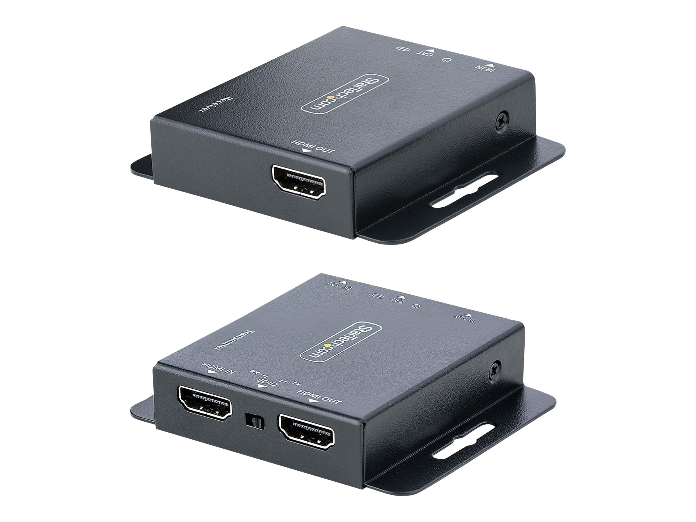 StarTech.com HDMI Ethernet Extender über CAT6/CAT5, 4K 30Hz/40 m oder 1080p/70 m, HDMI over Ethernet/IP Extender, HDMI Lan Transmitter und Receiver Kit, HDMI Verlängerung, IR (EXTEND-HDMI-4K40C6P1)