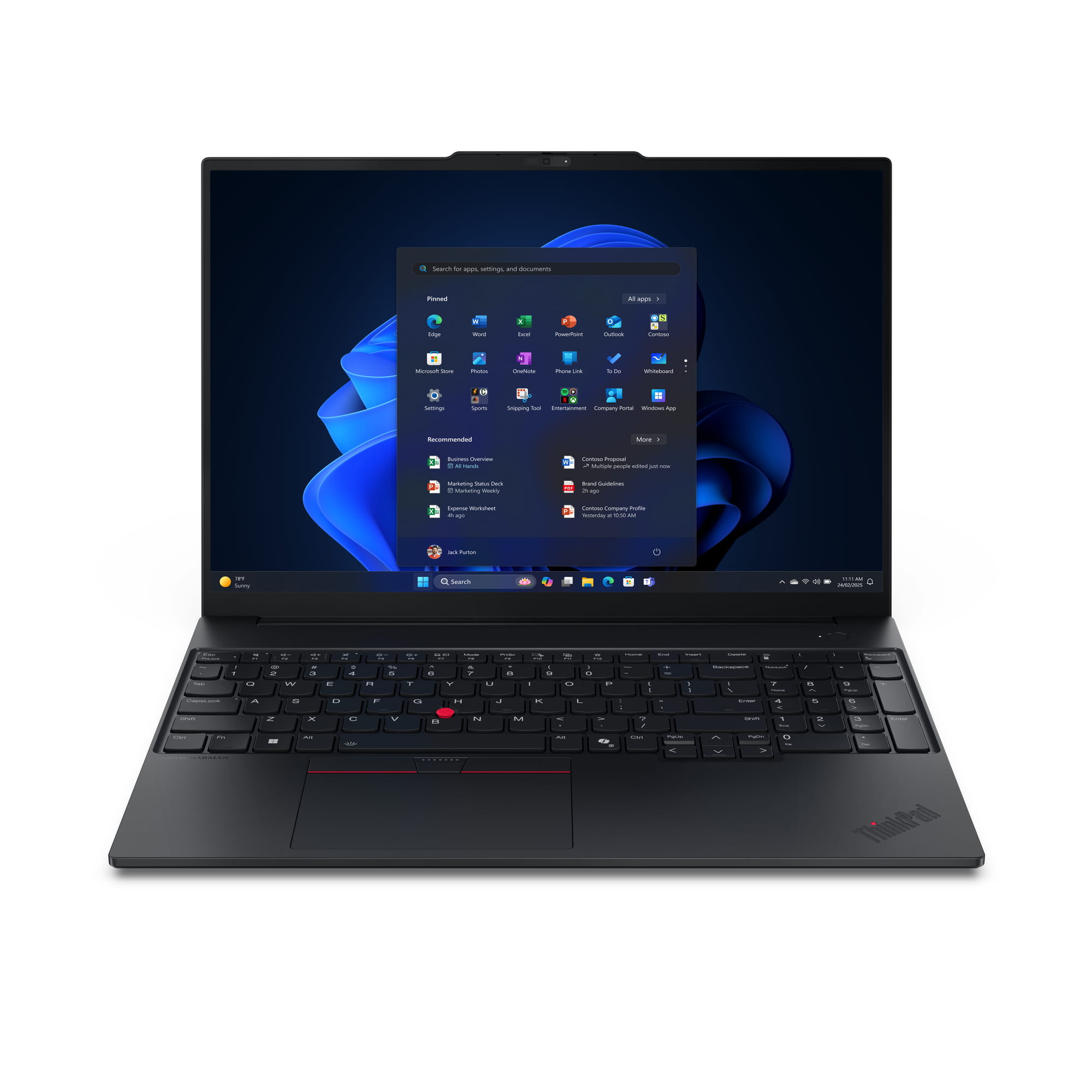 Lenovo ThinkPad E16 Gen 3 22AY - Intel Core Ultra 7 258V - Win 11 Pro - Intel Arc Graphics 140V - 32 GB RAM - 512 GB SSD, NVMe - 40.6 cm (16")