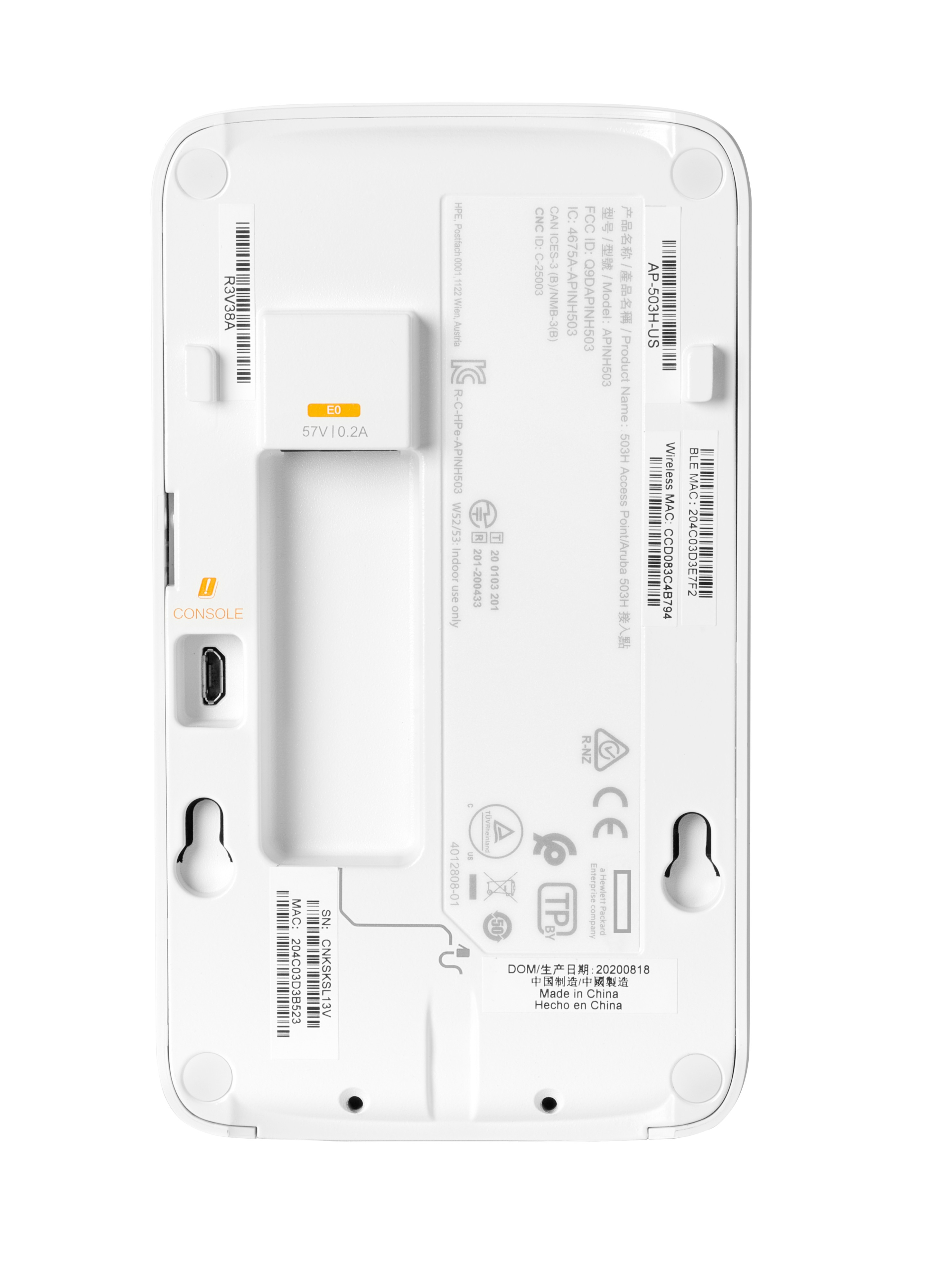 HPE Aruba Networking AP-503H (RW) Unified Hospitality - Accesspoint