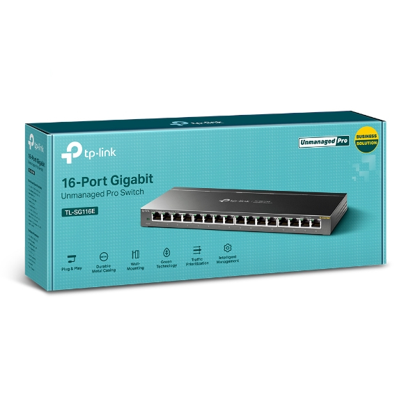 TP-LINK TL-SG116E Unmanaged Pro - Switch - unmanaged